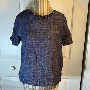 Itokin blue top jewel collar